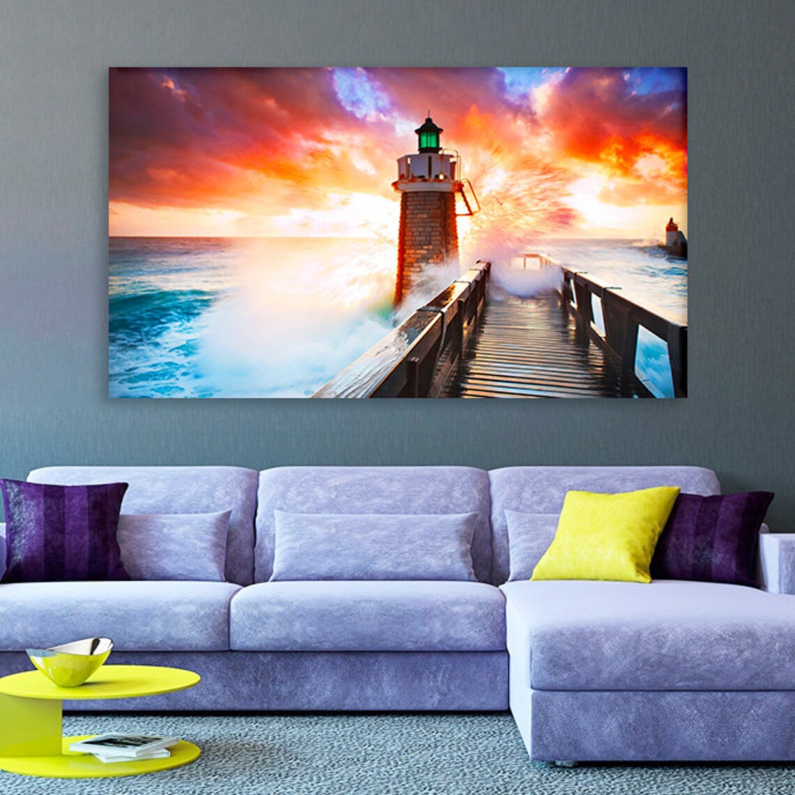 Canvas Art Lighthouse Art Lighthouse Wall Art Lighthouse Etsy