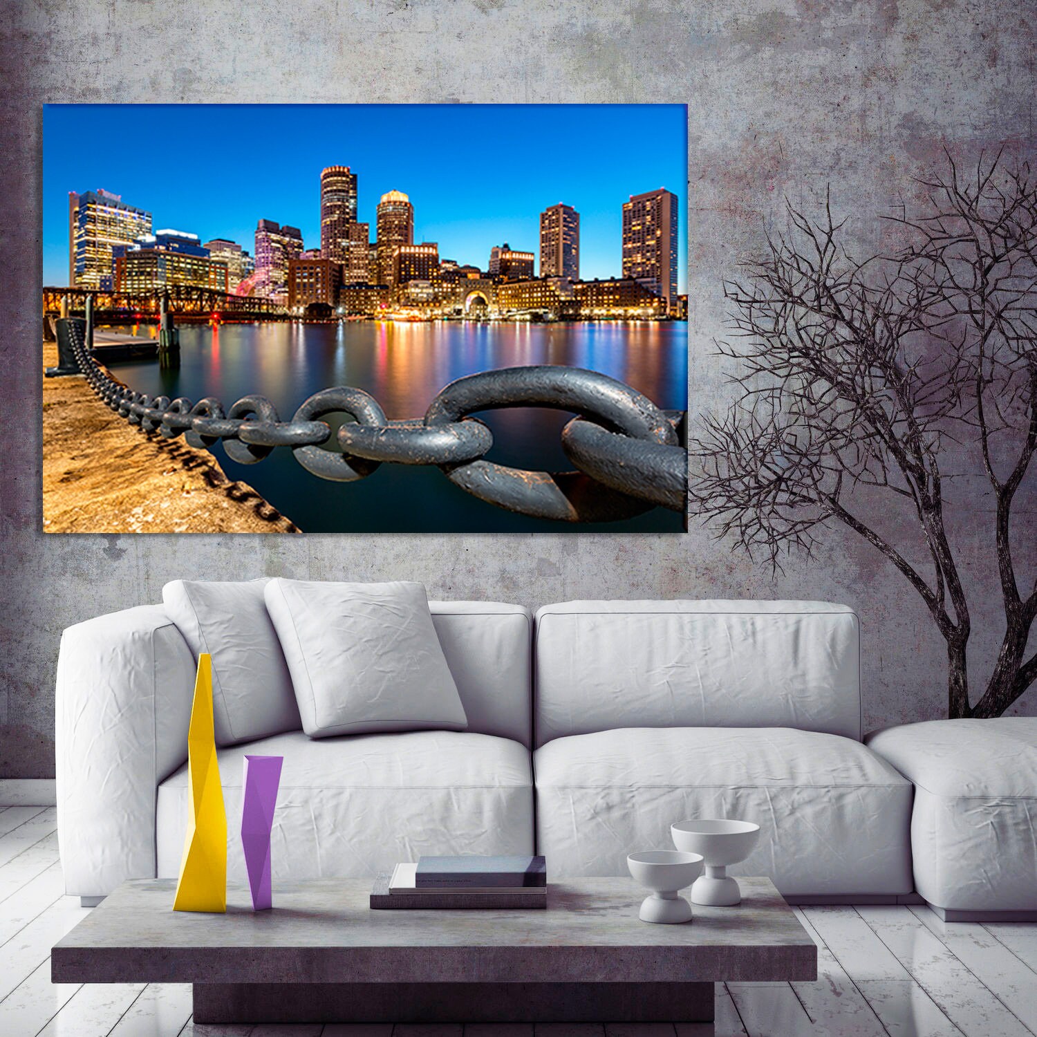 Boston Skyline Boston Wall Art Boston Wall Decor Boston Etsy UK