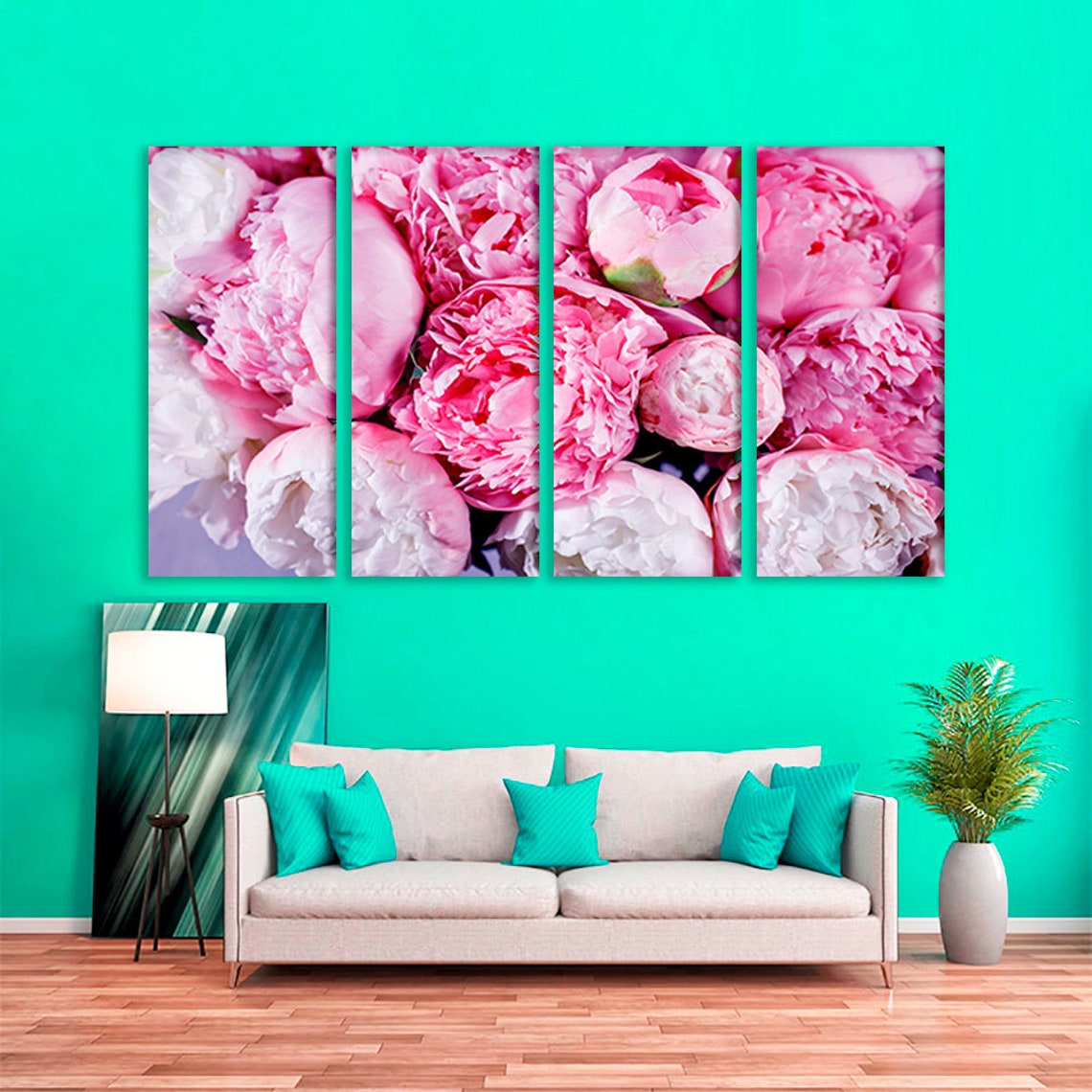 Peony Art Peonies Print Peonies Wall Art Peonies Canvas Etsy