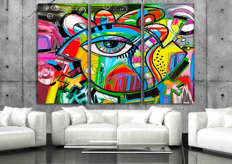Original Abstract Urban Art Urban Wall Art Colorful Print Etsy