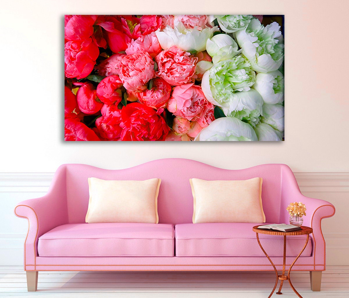 Peony Print Peony Wall Art Peony Painting Peony Poster Peony Etsy