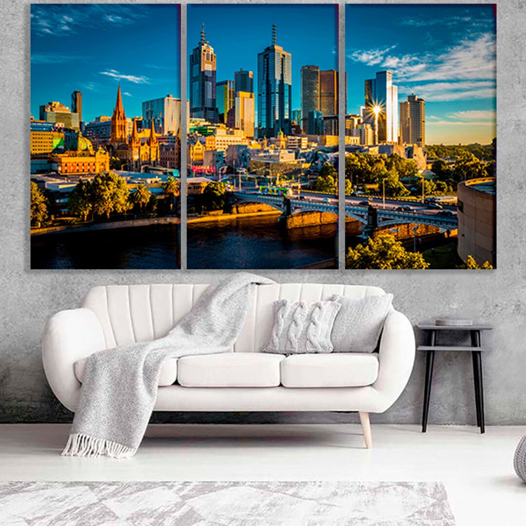 Melbourne Canvas Australia Wall Art Melbourne Wall Decor Melbourne Art Melbourne Print Melbourne
