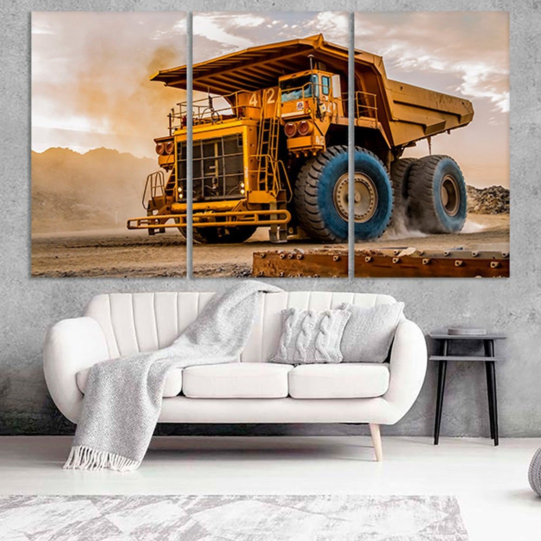 Dump Truck Canvas Truck Decor Truck Canvas Dumper Truck Wall - Etsy