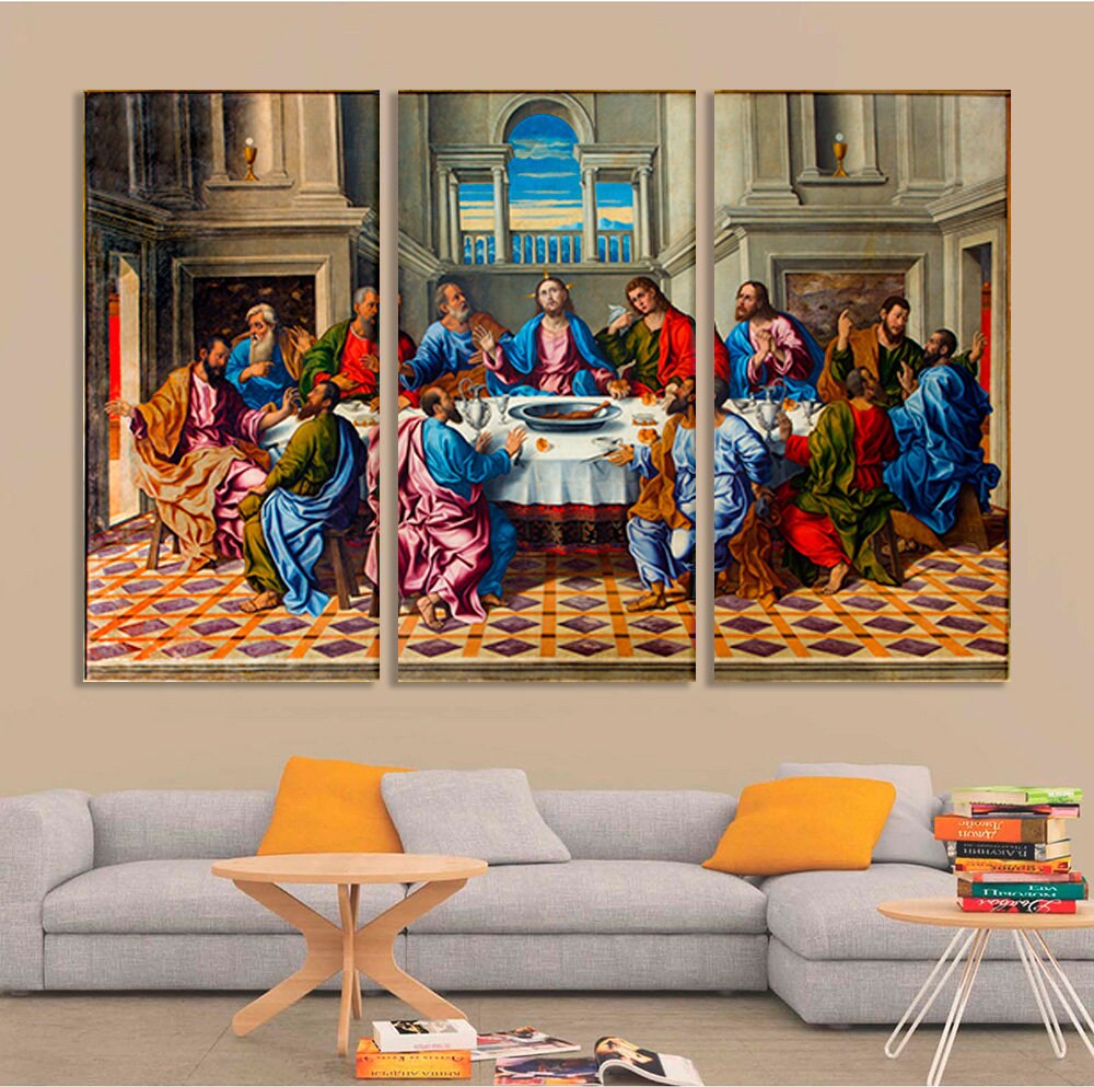 Last Supper Canvas Art Last Supper Wall Art Last Supper Etsy