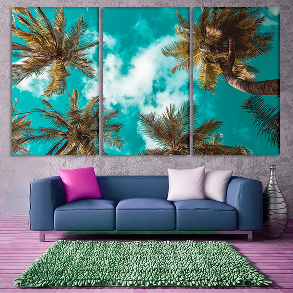 Palm trees art Palm trees prints Palm wall art Palm trees wall Etsy