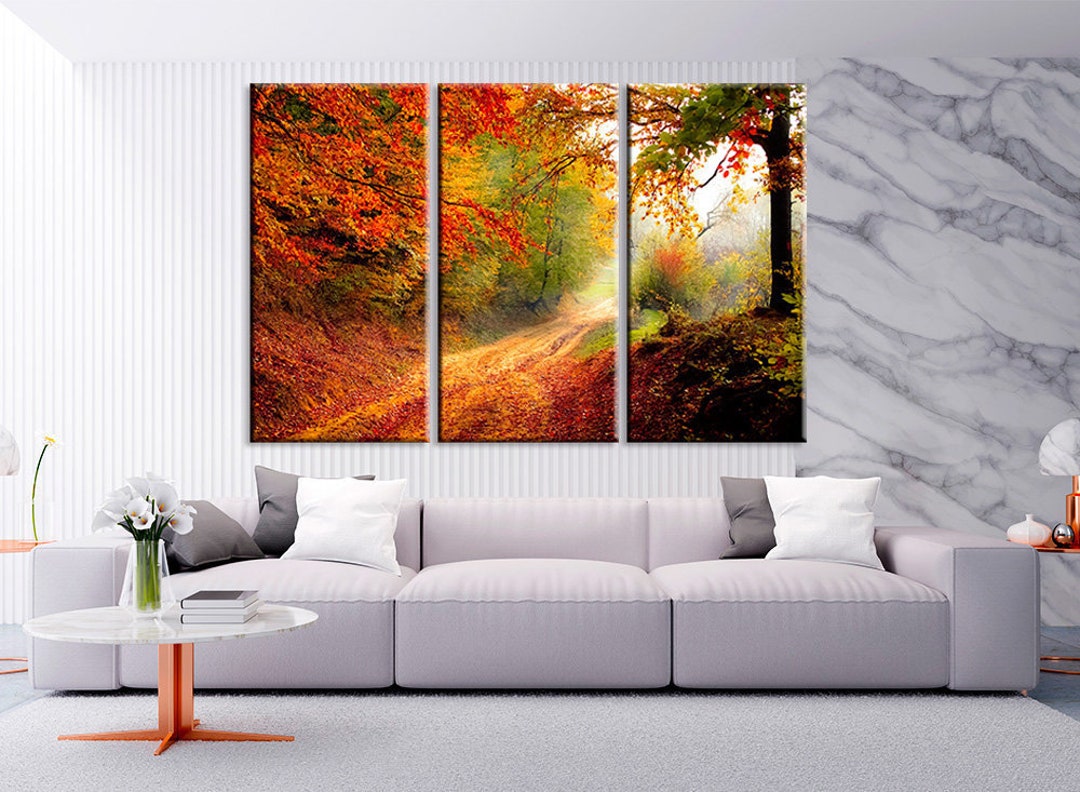 Autumn Road on Canvas Autumn Art Photography Nature Canvas - Etsy