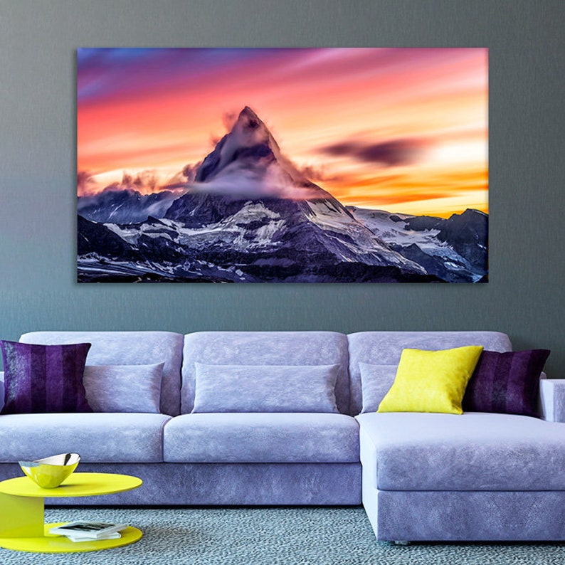 Frederic Edwin Church Berg Katahdin Leinwanddruck 60x90cm - Wandkunst Für Wohnzimmer Deko