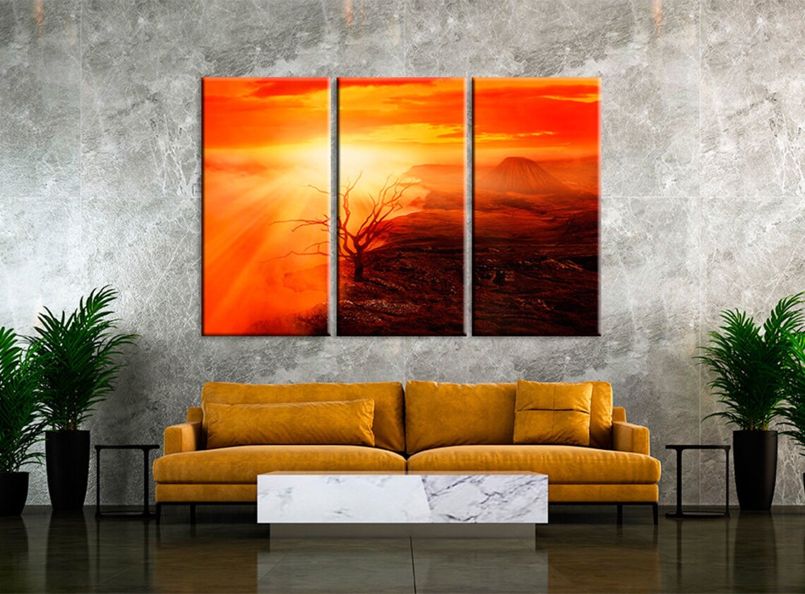 Sunset Wall Art Sunset on Canvas Print Landscape Photography Etsy