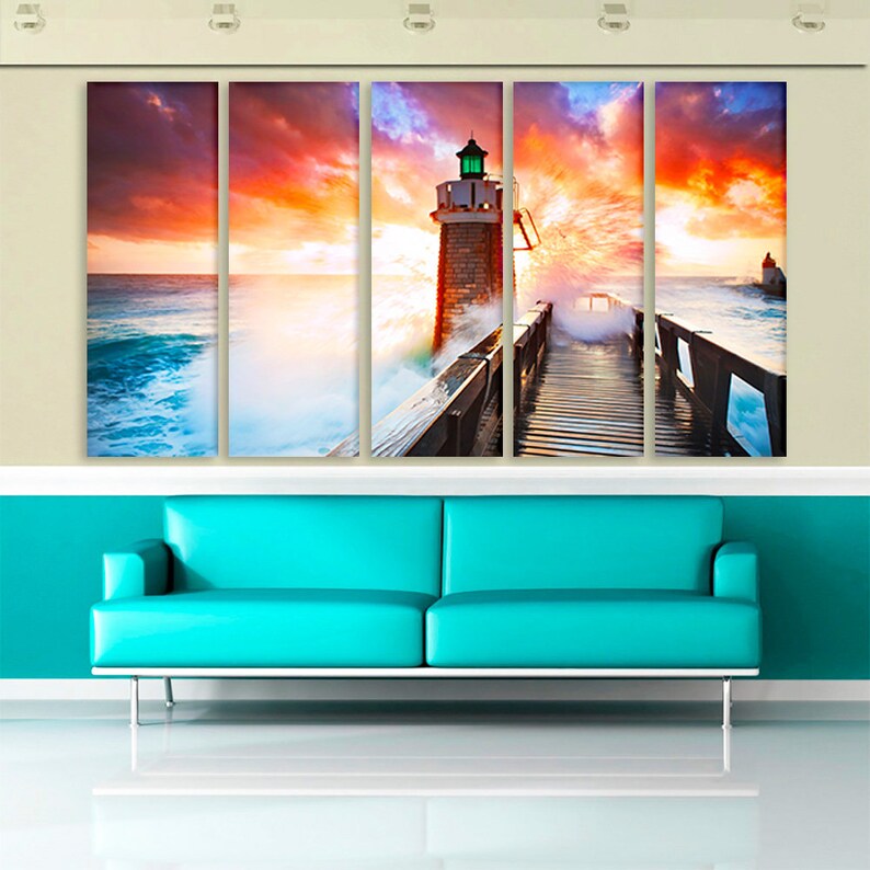 Canvas Art Lighthouse Art Lighthouse Wall Art Lighthouse Etsy