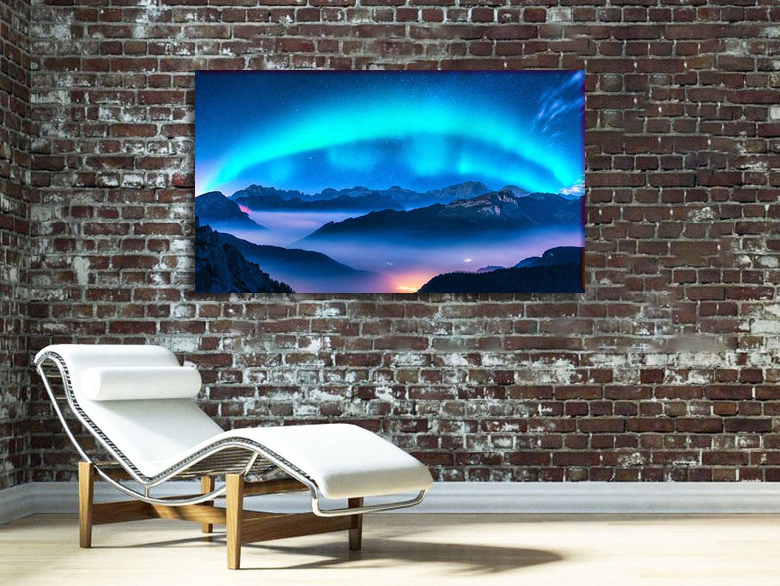 Canvas Wall Art Northern Lights Wall Art Northern Lights Etsy