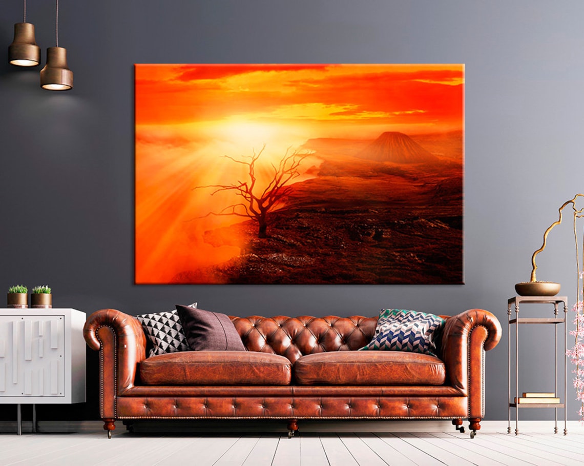 Sunset Wall Art Sunset on Canvas Print Landscape Photography Etsy