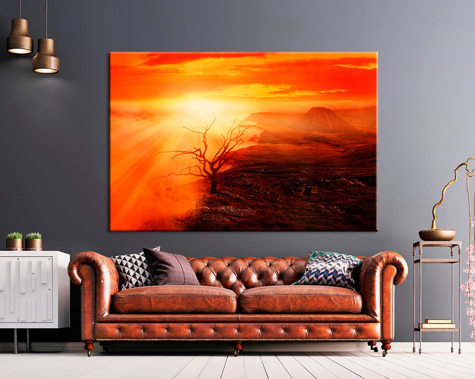 Sunset Wall Art Sunset on Canvas Print Landscape Photography Etsy