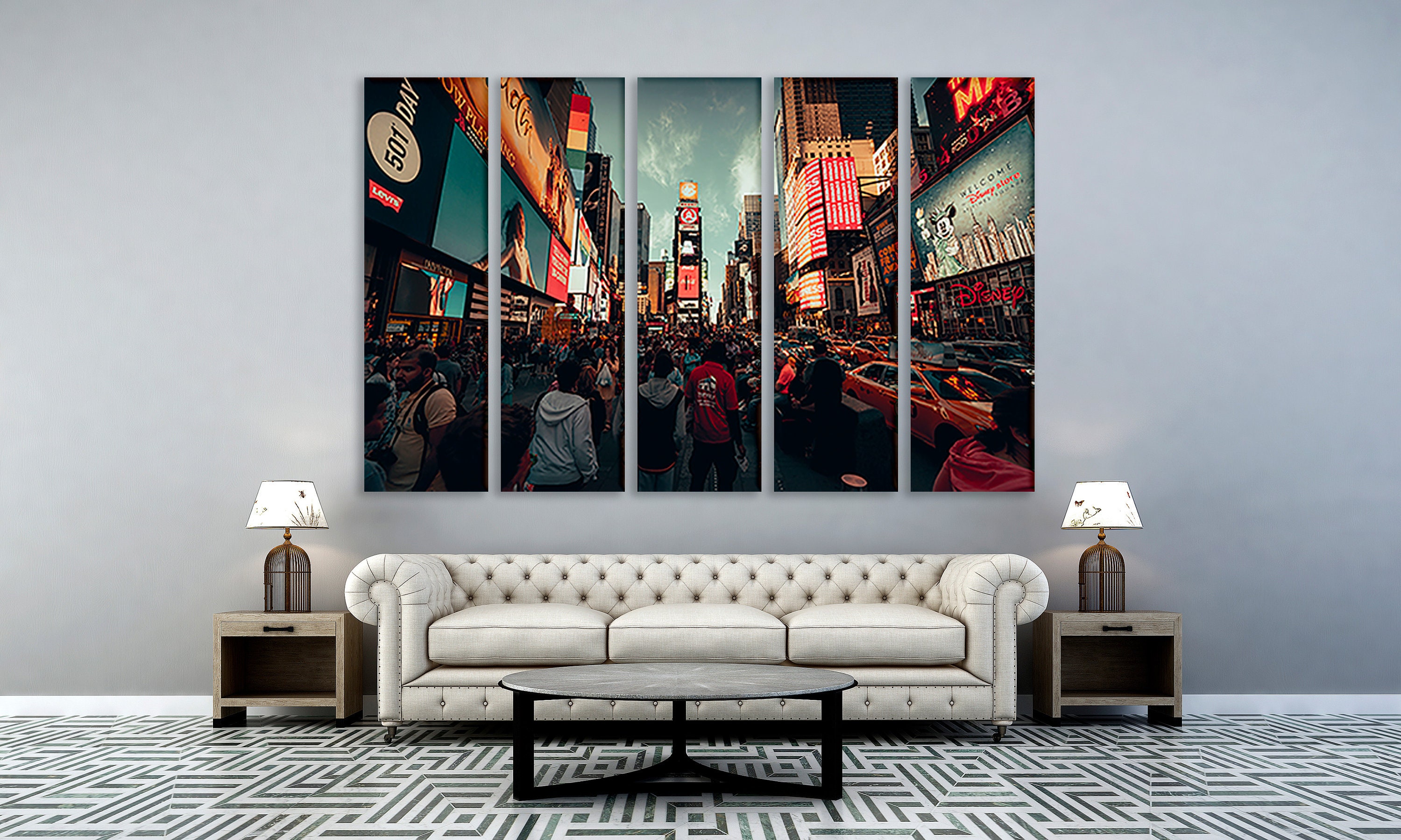 New York canvas print New York poster Large canvas art Times Etsy