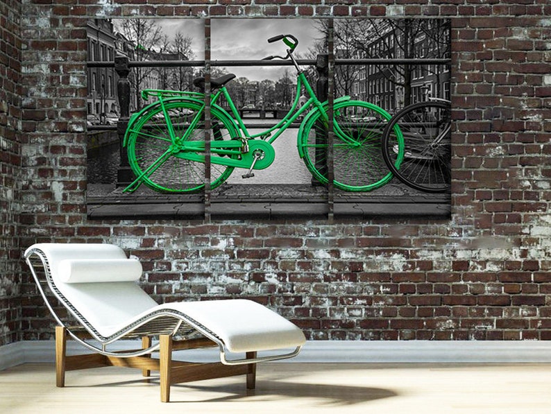 Black And White Green Bicycle Amsterdam Wall Art Amsterdam Photo Bicycle Wall Art Amsterdam Canvas Bicycle Canvas Green Wall Art Prints Art Collectibles Delage Com Br