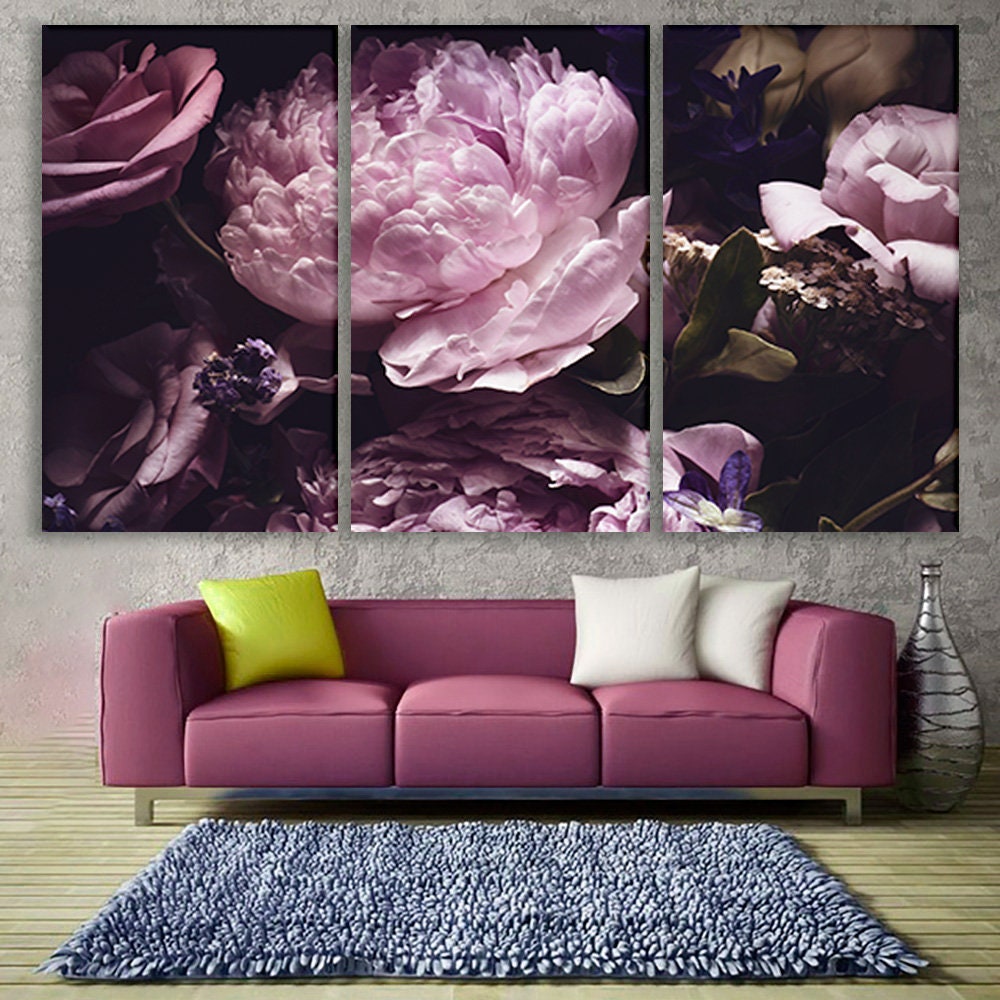 Peonies Wall Art Peonies Canvas Peonies Print Peonies Photo Etsy