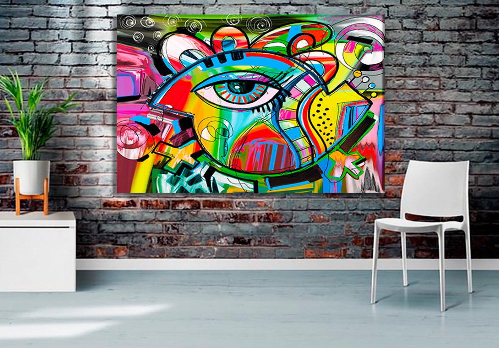Original Abstract Urban Art Urban Wall Art Colorful Print Etsy