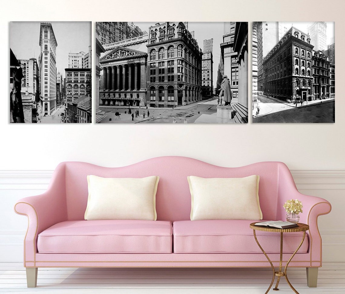Set of 3 canvases New York canvas Vintage New York photos Etsy