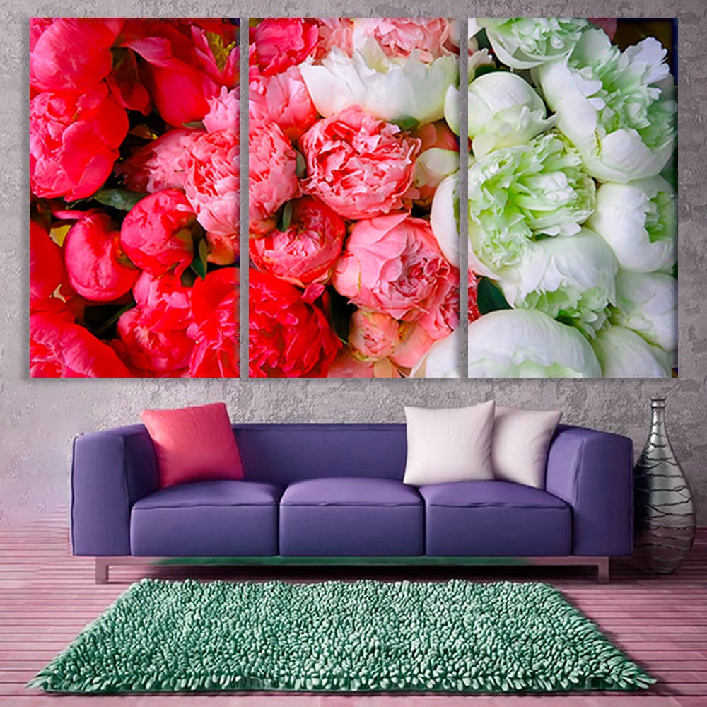 Peony Print Peony Wall Art Peony Painting Peony Poster Peony Etsy