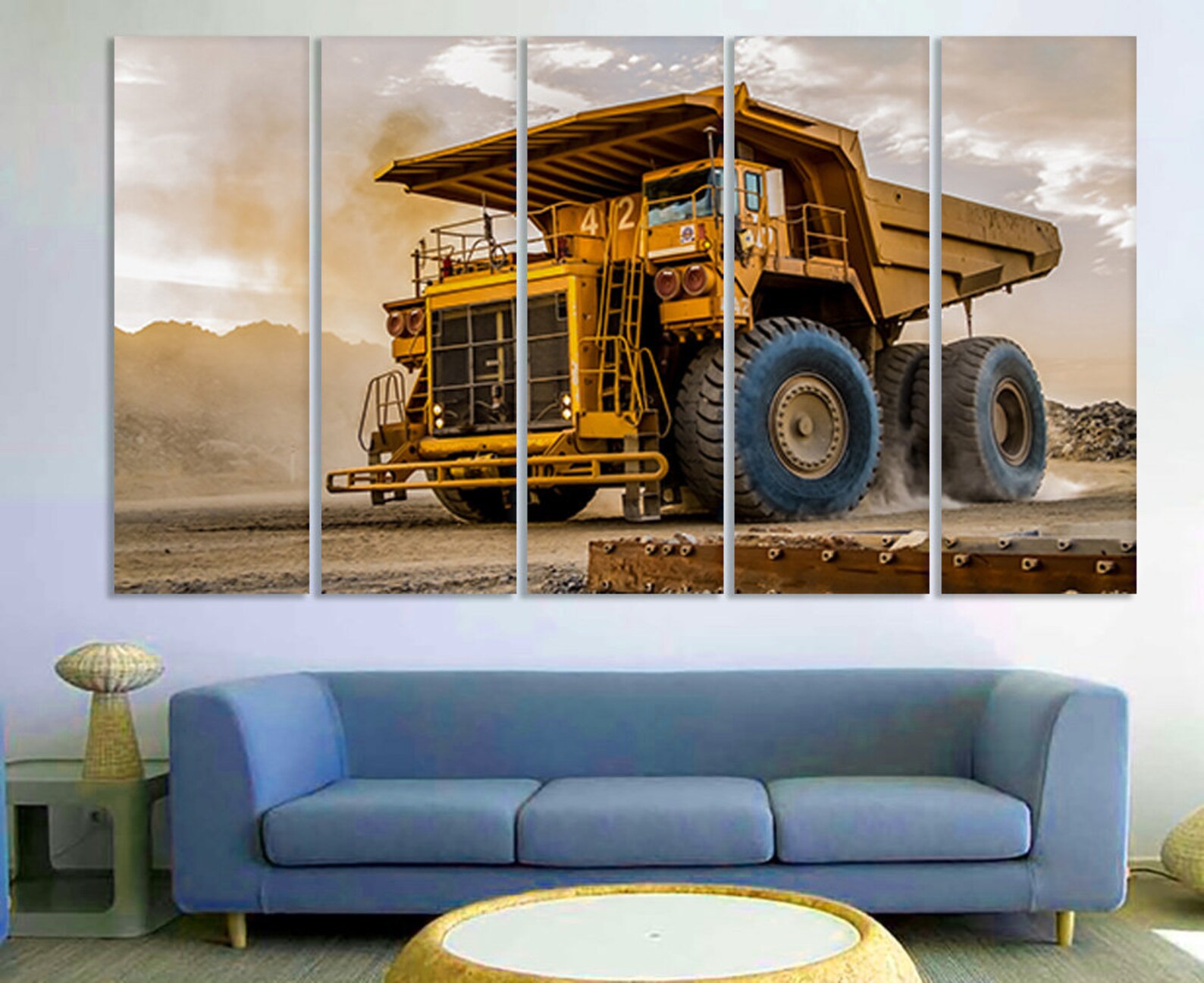 Dump Truck Canvas Truck Decor Truck Canvas Dumper Truck Wall - Etsy