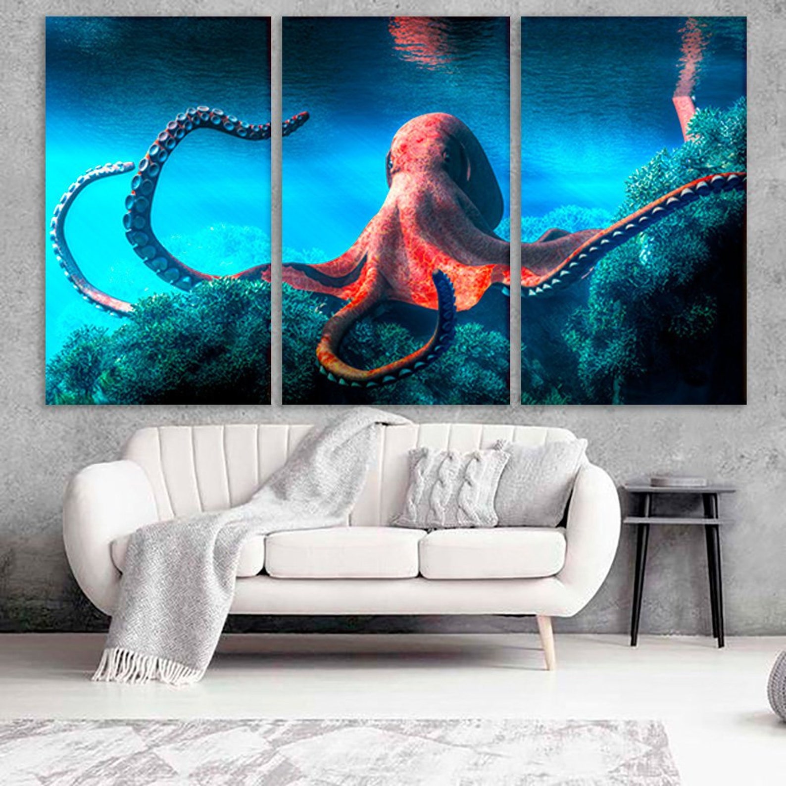 Octopus Wall Art Octopus Canvas Art Octopus Photo Octopus Art Etsy
