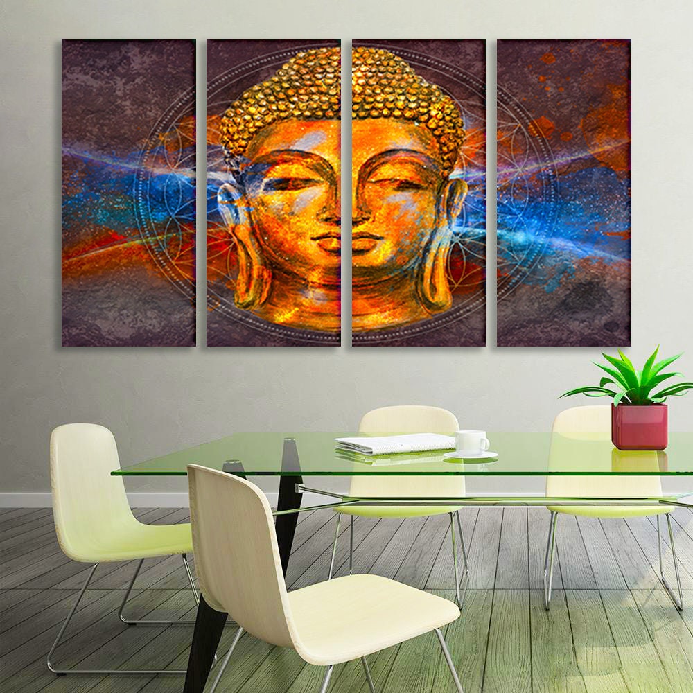 Buddha Canvas Set of Buddha Art Buddha Canvas Print Poster for | Etsy