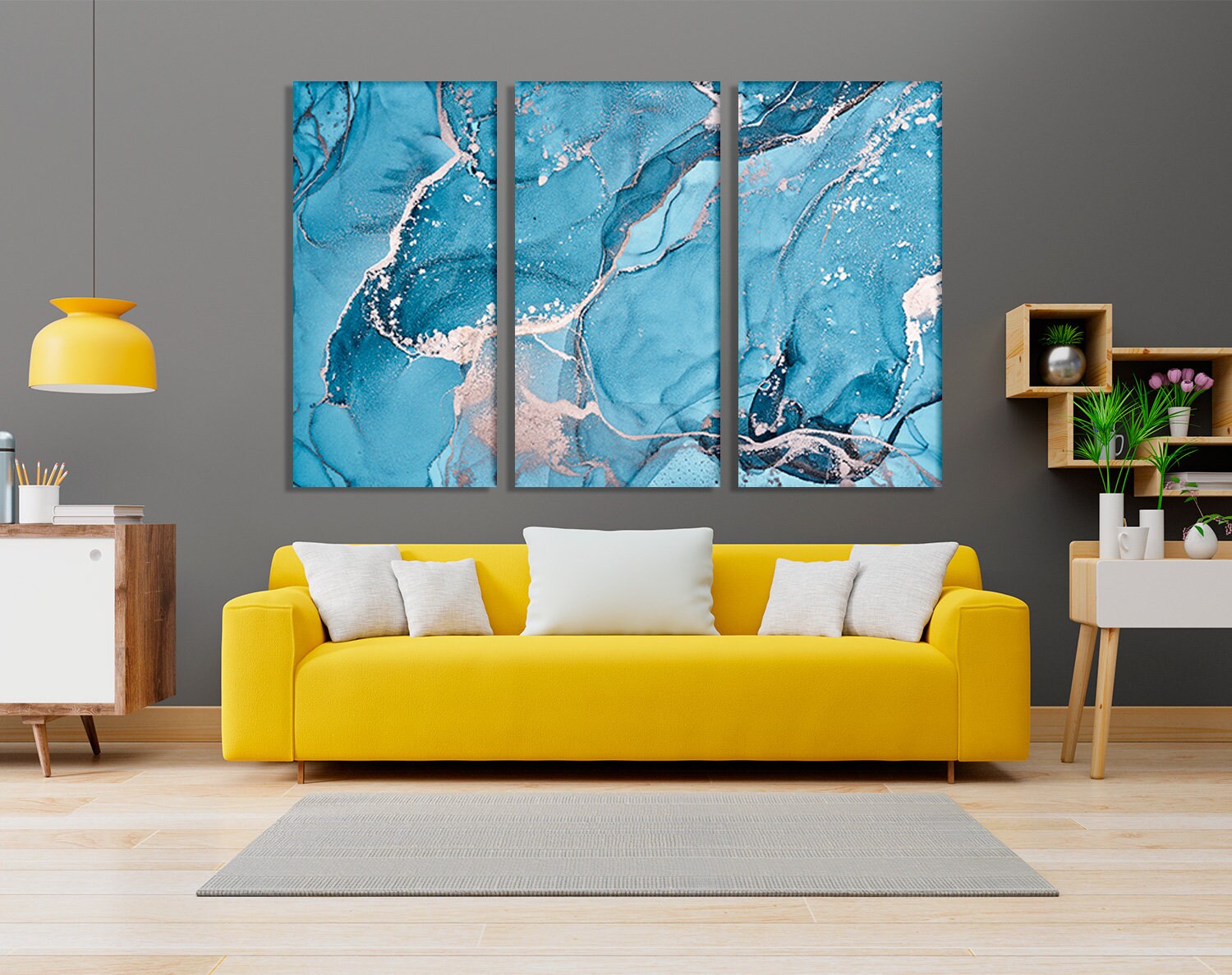 Navy Blue Art Large Marble Poster Blue Marble Large Canvas Art Etsy