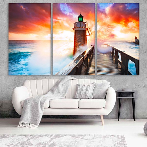 Canvas Art Lighthouse Art Lighthouse Wall Art Lighthouse Etsy