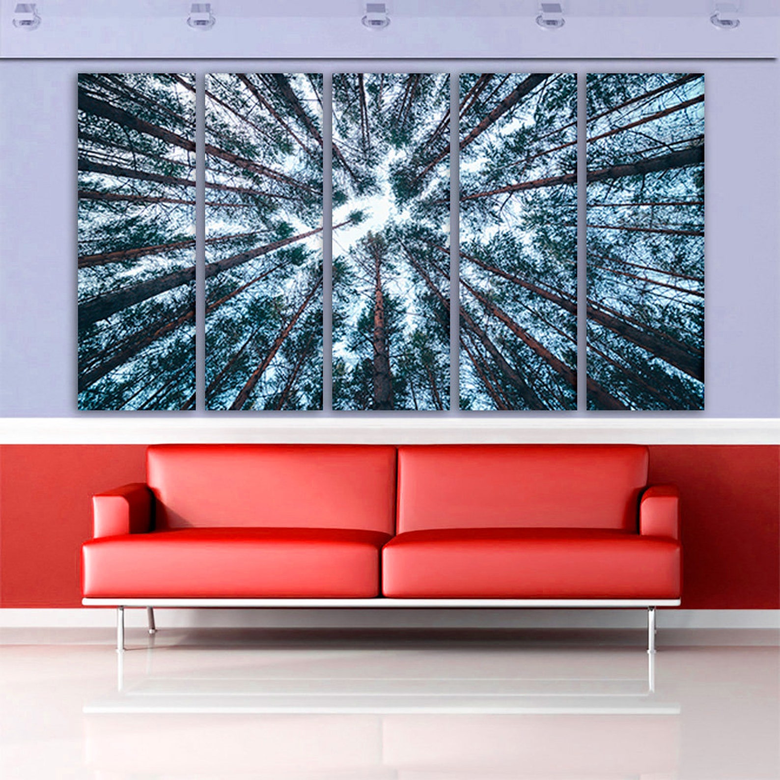 View of the Tops of the Trees Trees Wall Art Trees Canvas Etsy