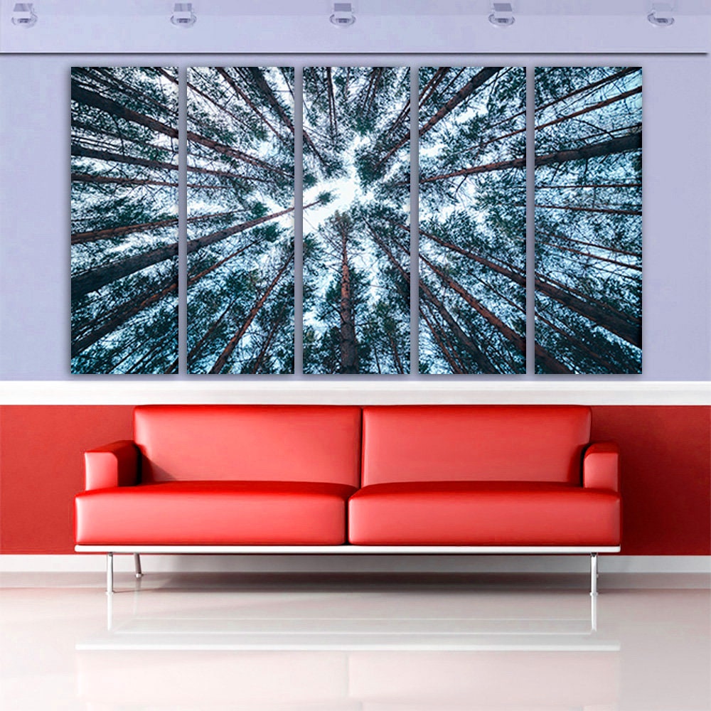 View of the Tops of the Trees Trees Wall Art Trees Canvas Etsy