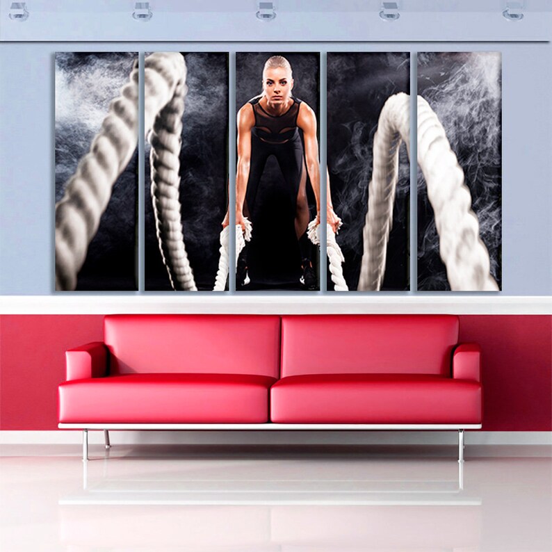 Canvas Set of Gym Gym Wall Art Gym Canvas Gym Wall Decor Sport Etsy