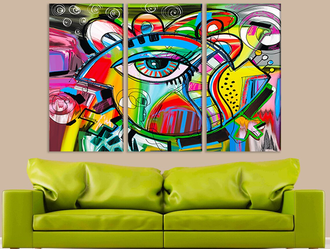 Original Abstract Urban Art Urban Wall Art Colorful Print Etsy