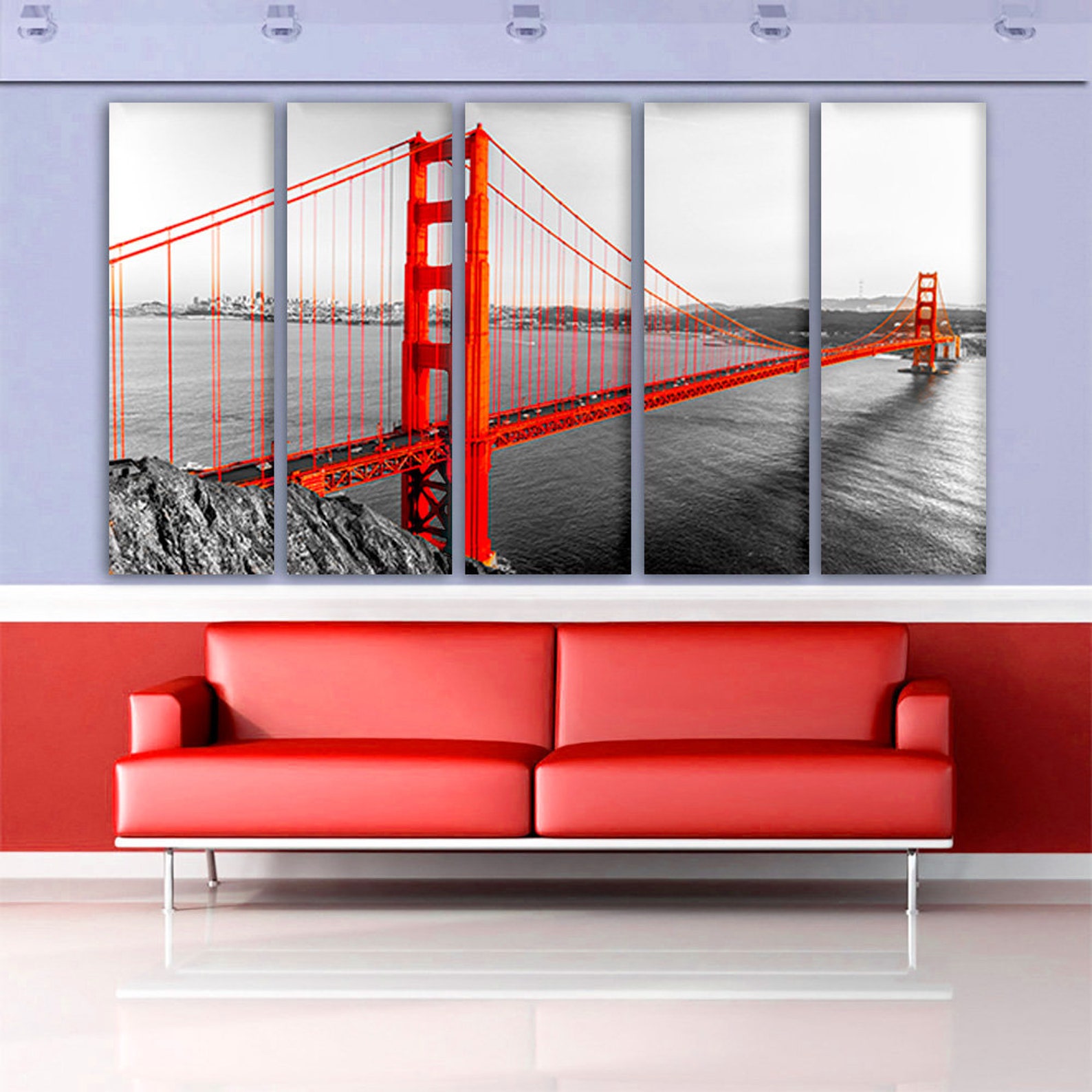 Golden Gate Canvas Golden Gate Art Golden Gate Prints San | Etsy
