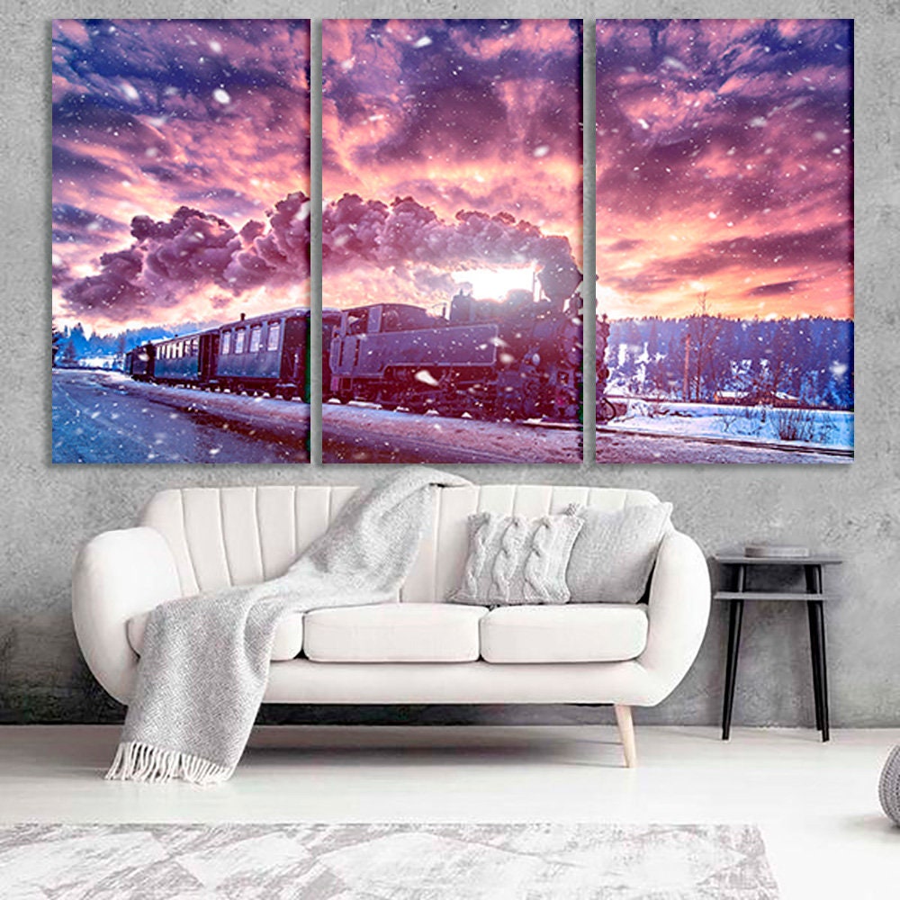 Train wall art Train wall decor Train decal Train print Train Etsy