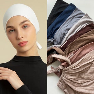 Tie Back Non-Slip Underscarf in Neutral Colors | Ramadan Eid Gift Muslim Undercap Underhijab