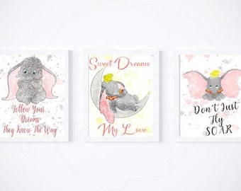 baby girl dumbo nursery