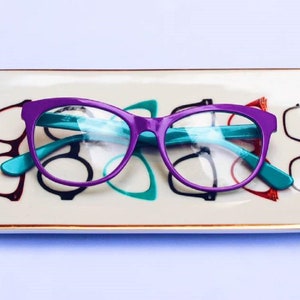 Purple Reading Glasses Purple Cat eye frames Colorful Reading Glasses Colorful Glasses Purple Big eyewear frames Unisex
