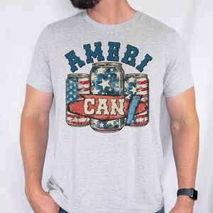 Beer Can American Unisex Tee, Cute Country USA America Style Concert Southern Graphic Tee