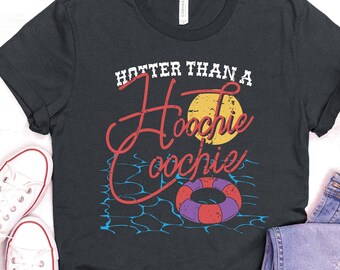 Hotter Than A Hoochie Unisex Tee, Cute Country Style Country Music Lyrics Inspired Concert Southern Graphic Tee