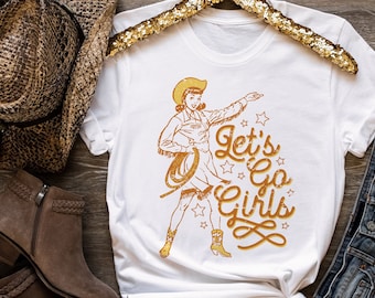 Let's Go Girls Unisex Tee, Cute Country Style Concert Southern Graphic Tee