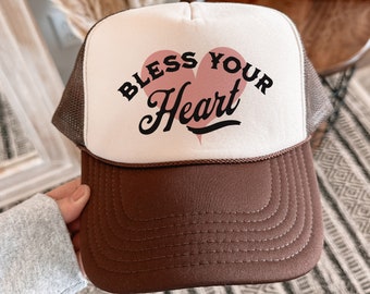 Bless Your Heart Foam Trucker Cap, Cute Trucker Hat, Cowgirl Truck Hat, Country Western Hat, Women's Trucker Hat