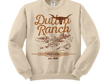 Dutton Ranch Unisex Crewneck Sweatshirt, Country Show Inspired Beth Ranch Pullover Graphic Sweatshirt