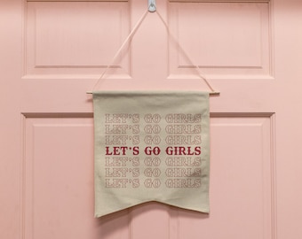 Let's Go Girls Wallflower Wall Hang, Wall Decor, Cowgirl Western Wall Decor, Cute Room Decor, Dorm Decor, Wall Art