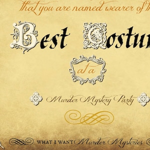 Murder Mystery Award Certificates Printable Download 4 Pack - Awards ...