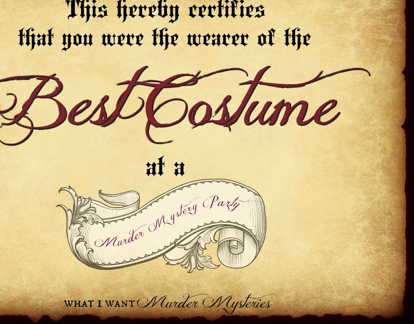 Murder Mystery Award Certificates I Old World Style Award - Etsy