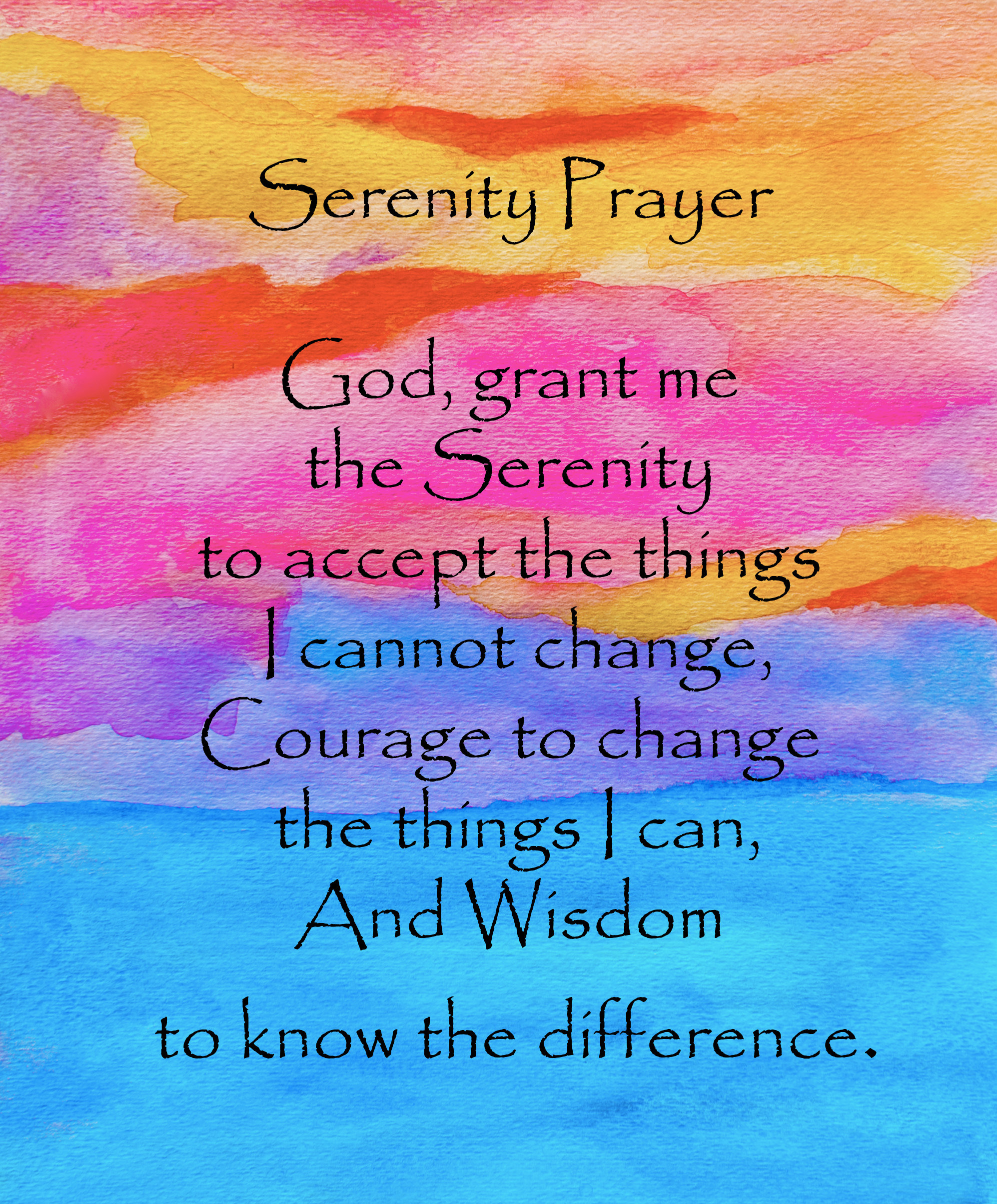 Aa Serenity Prayer Printable