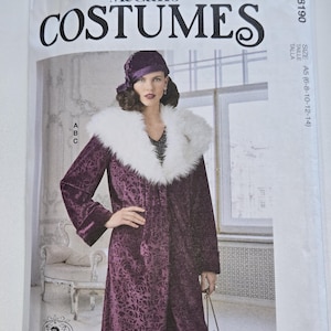 1920s Coat and Cloche Hat Sewing Pattern, McCall's M8190, Flapper Style Ensemble