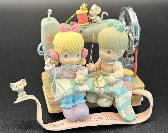 Vintage 1993 Precious Moments Christmas Tree Ornament “good Friends ...