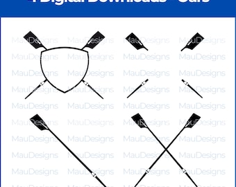 Rowing Oars SVG & PNG Files - 4 Designs (digital download)