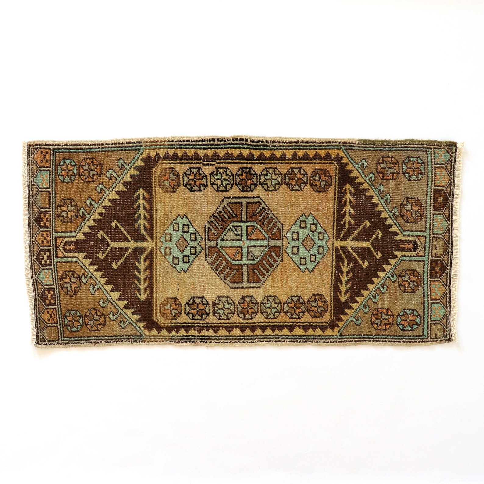 Alfombra pequeña 17x36 entrada suroeste qushak kilim boho | Etsy