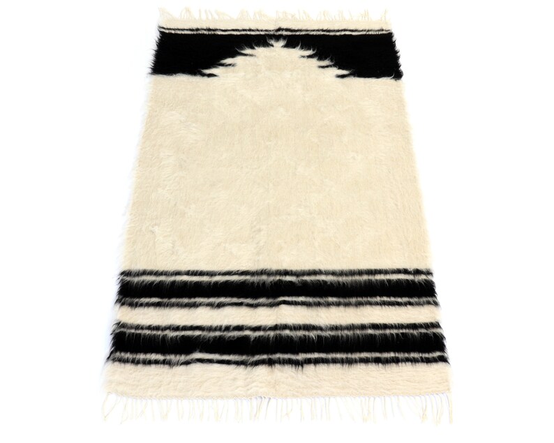 Shops Vintage rug 3x4 Kilim moroccan rug black white cream bedside natural wool color beige kilim doormat bath mat door entryway turkish pile rug